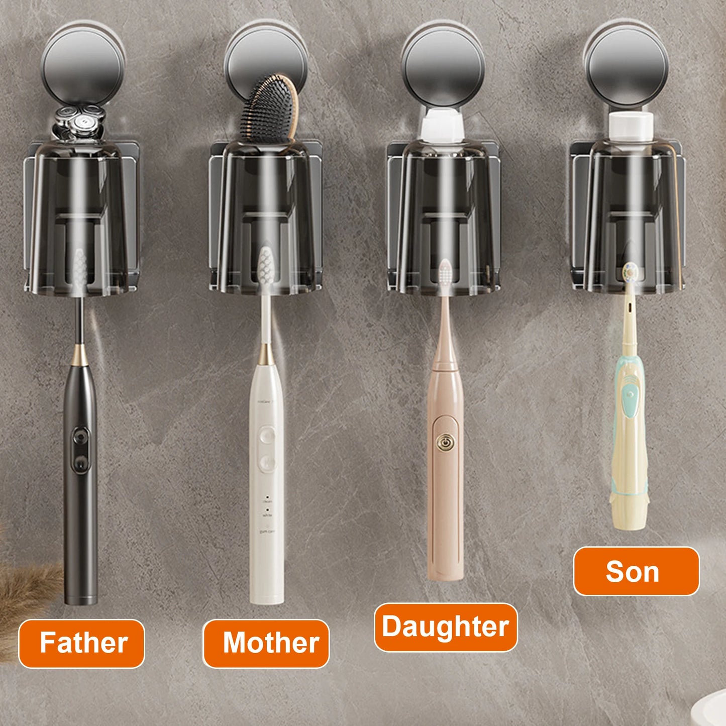 Easy Wall Toothbrush Organizer